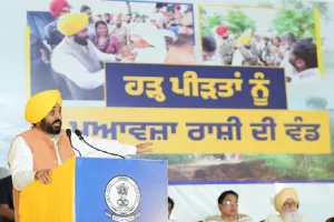 CM Bhagwant Mann arrives in Amritsar: takes a dig at Navjot Sidhu; fulfills promise of relief before Diwali