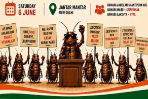Internet Satire Turns into Real-World Revolution: Cockroach Janta Party Swarms Delhi's Jantar Mantar