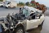 Tragic Accident in Faridabad: Young Man Dies After His Defender Car Rams Into Parked Dumper