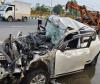 Tragic Accident in Faridabad: Young Man Dies After His Defender Car Rams Into Parked Dumper