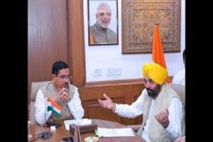 CM Mann Meets Union Minister Pralhad Joshi in Delhi
