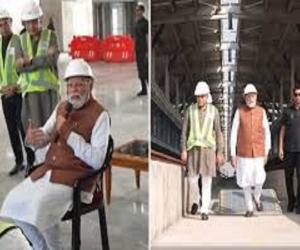 The PM inspected the bullet train project while sitting in a track machine: Modi arrived in Surat on Saturday
